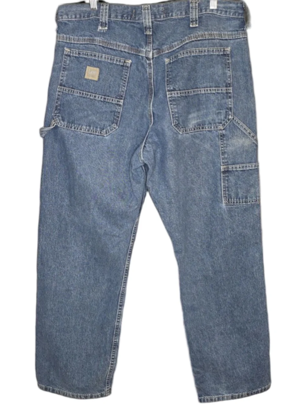 Lee Carpenter Jeans Mens 36x30 Blue Denim Loose Fit Workwear Utility Cotton